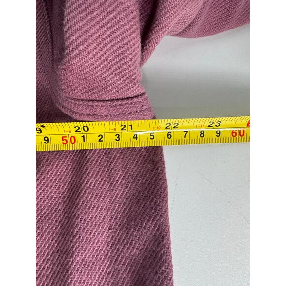 Carhartt Women Size M Loose Fit Twill Shirt Chore Jacket Shacket Pockets Pink - Picture 7 of 8